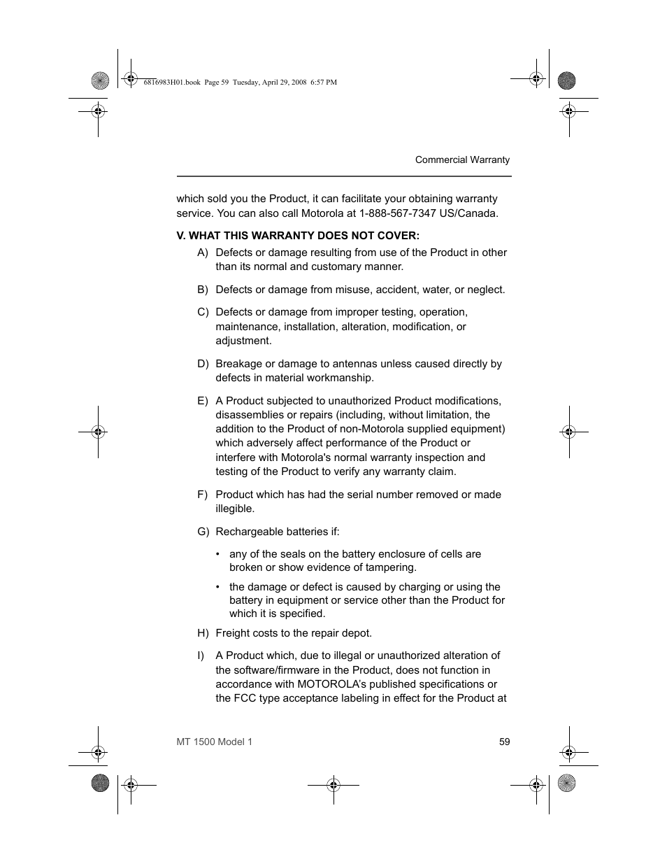 Motorola ASTRO MT 1500 User Manual | Page 70 / 76