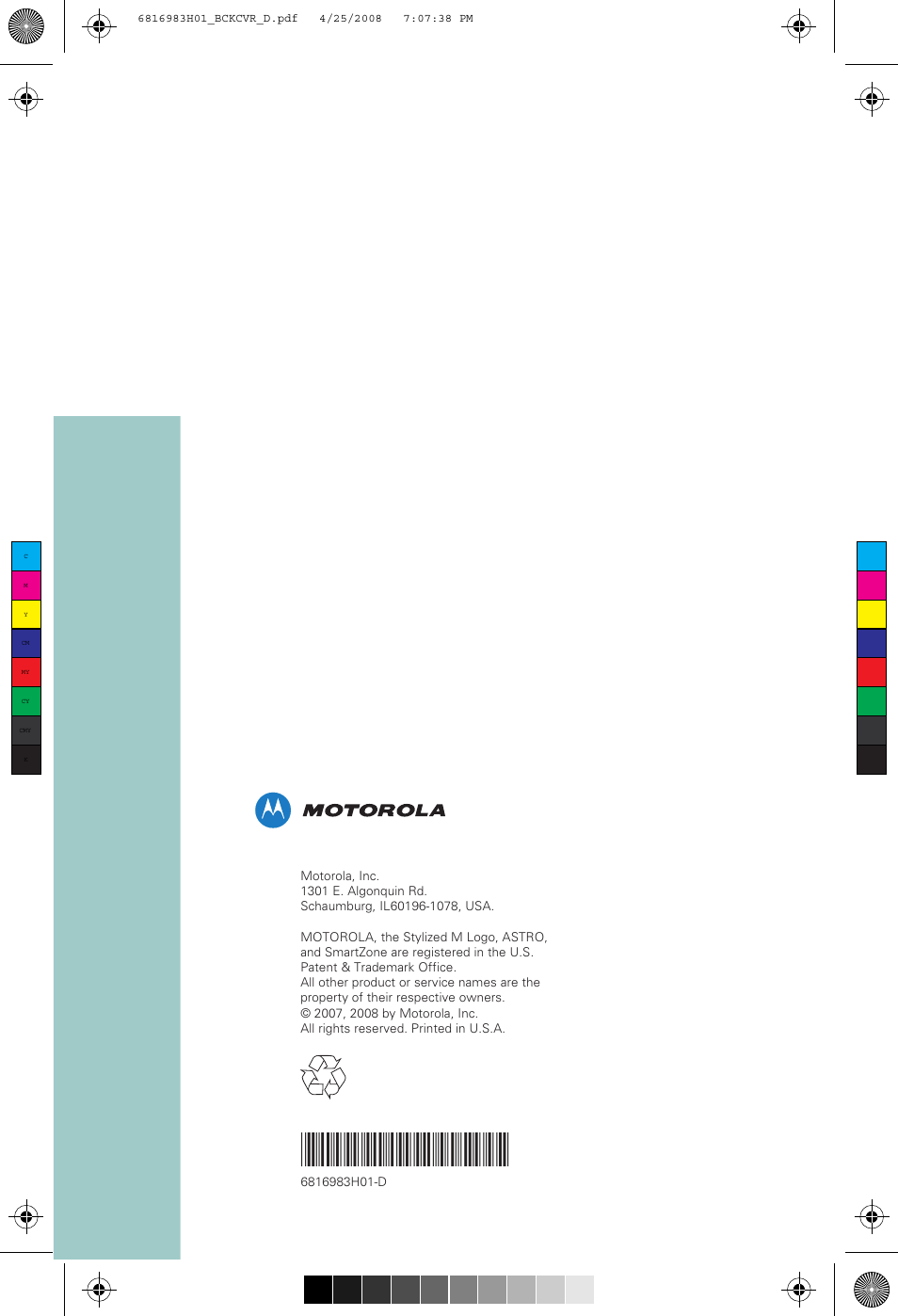 Motorola ASTRO MT 1500 User Manual | Page 76 / 76