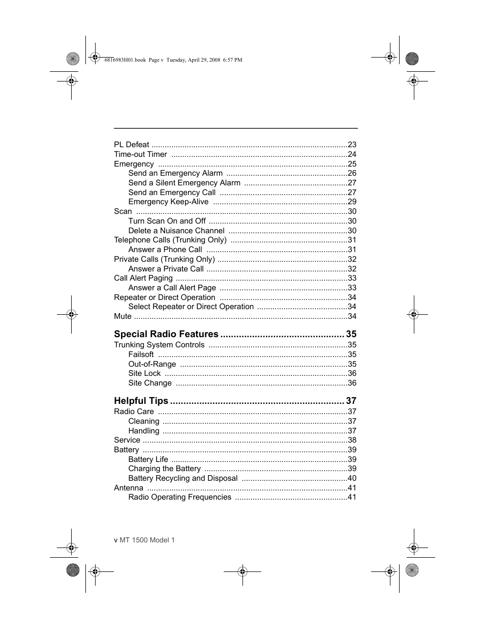 Motorola ASTRO MT 1500 User Manual | Page 9 / 76