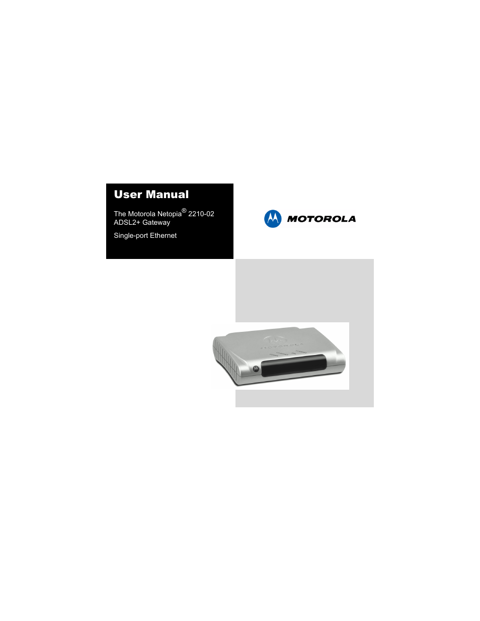 Motorola NETOPIA 2210-02 User Manual | 18 pages