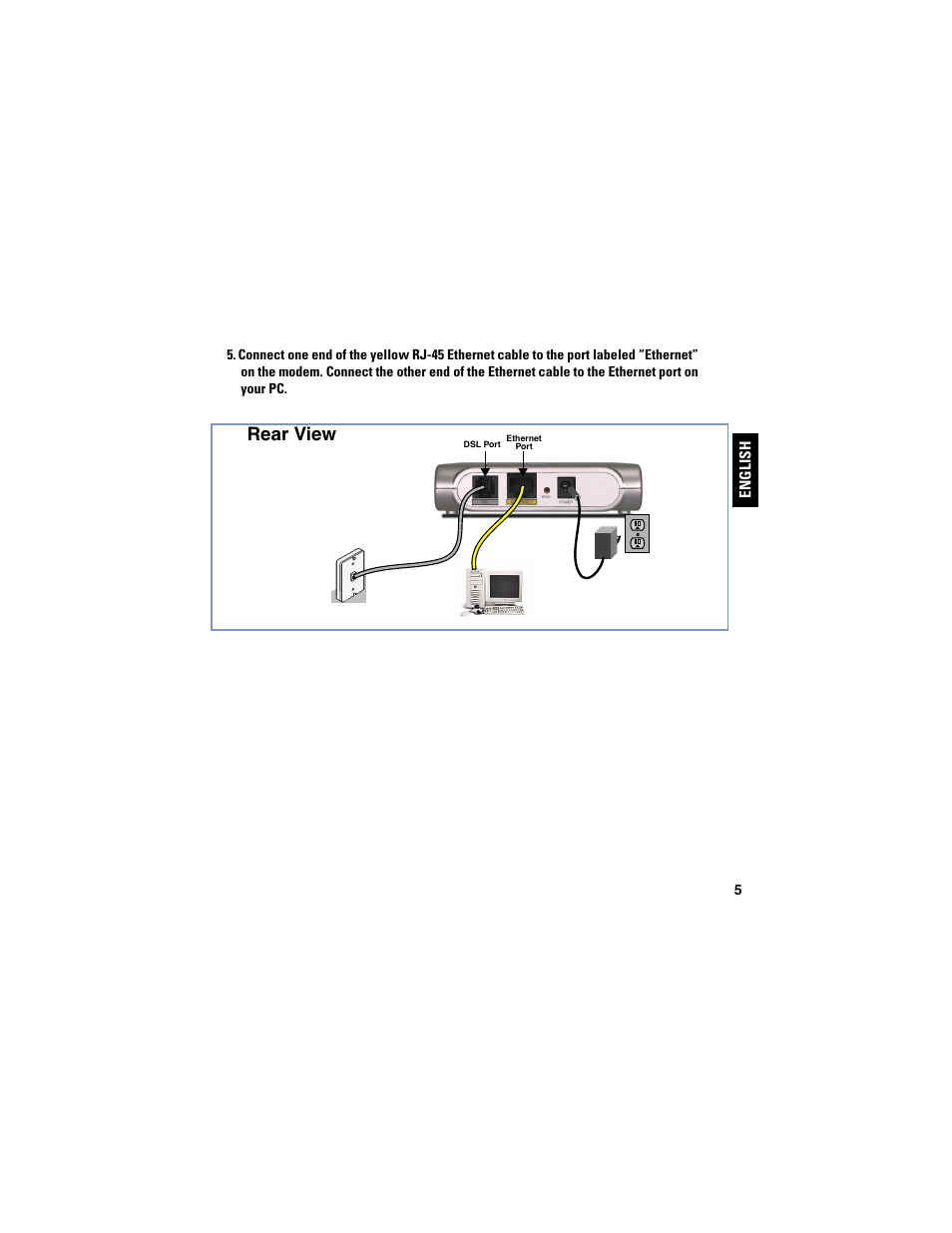 Rear view | Motorola NETOPIA 2210-02 User Manual | Page 5 / 18