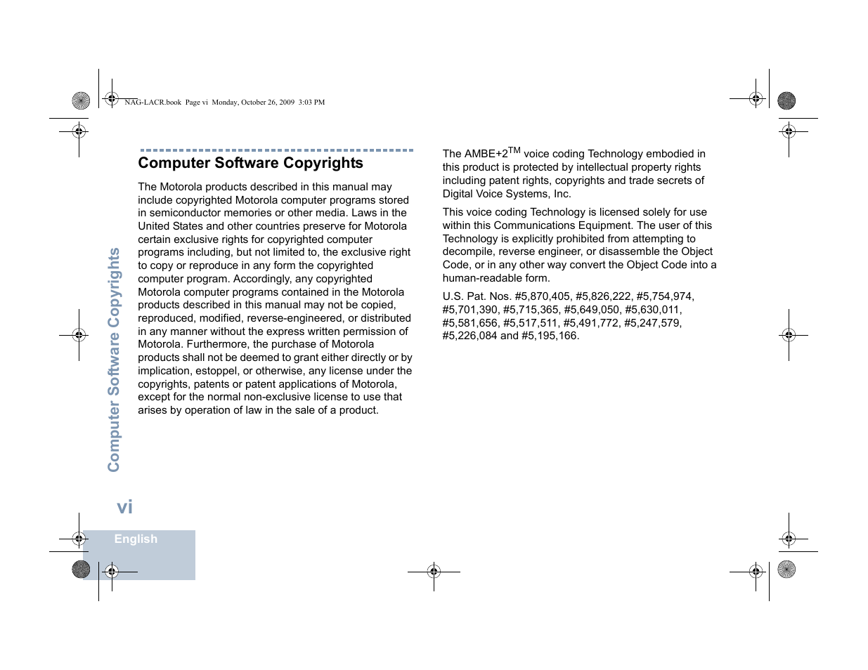 Computer software copyrights | Motorola MOTOTRBO XPR 6380 User Manual | Page 8 / 42