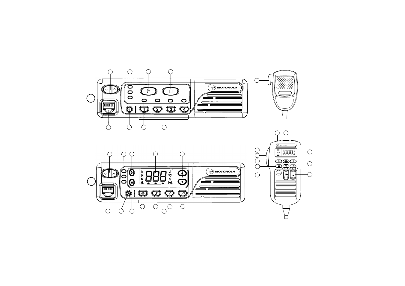 Radio illustrations | Motorola GM950 User Manual | Page 9 / 9