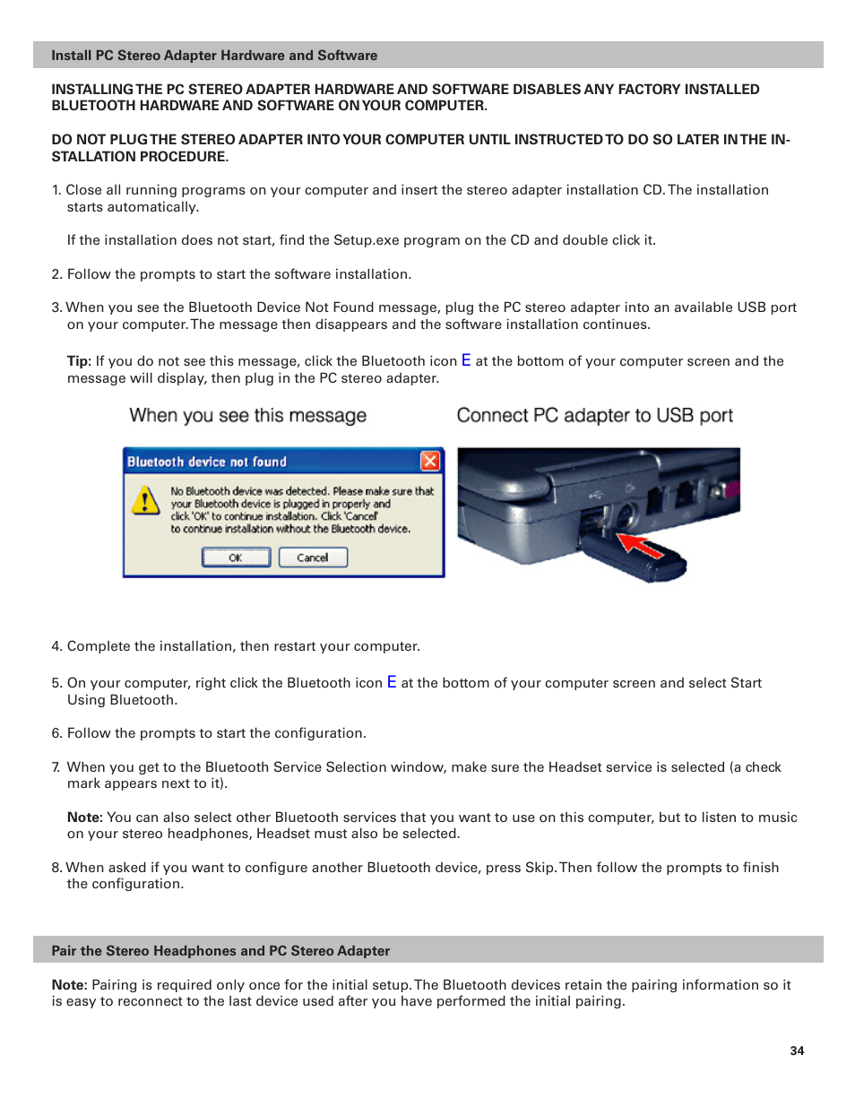 Motorola BLUETOOTH STEREO HEADPHONES User Manual | Page 34 / 36