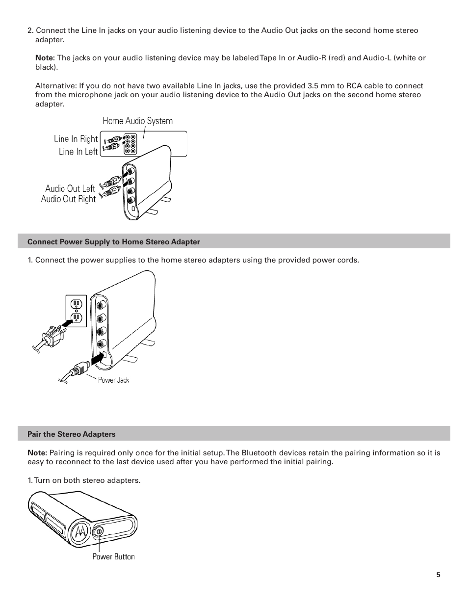 Motorola BLUETOOTH STEREO HEADPHONES User Manual | Page 5 / 36