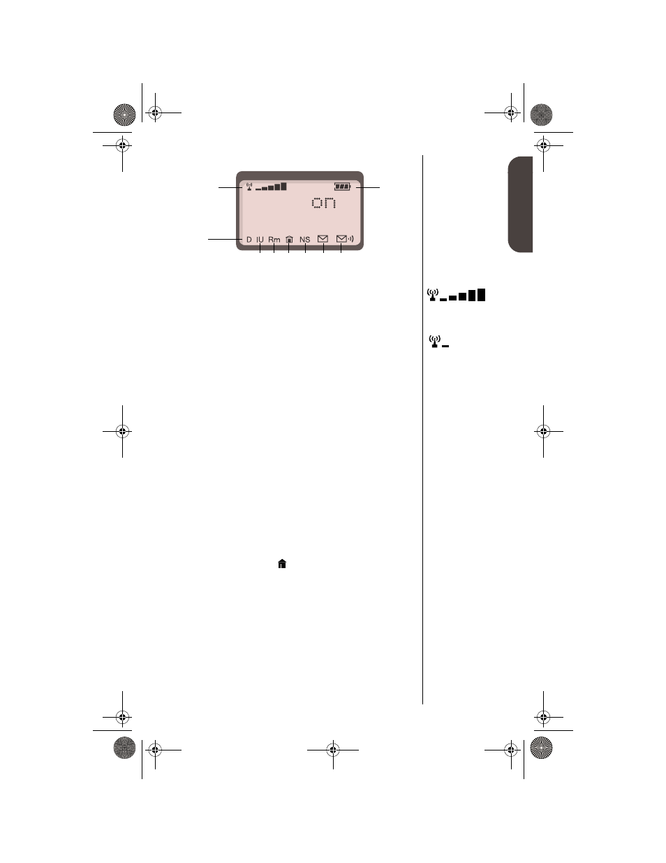 Reading the indicators | Motorola digital cellular phone User Manual | Page 23 / 95
