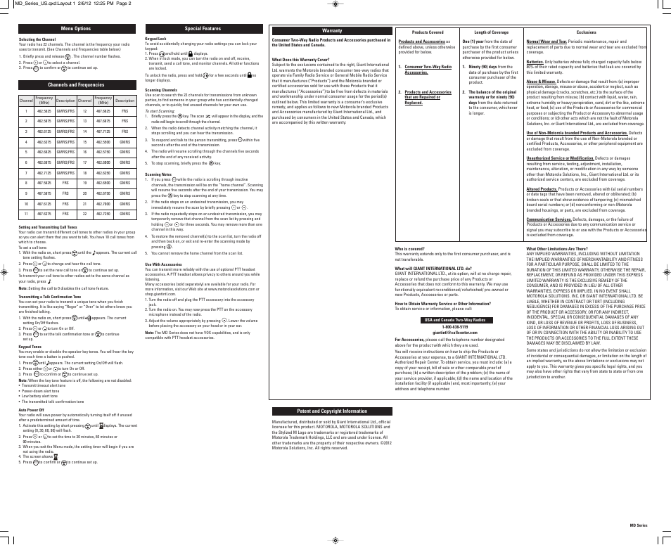 Line drawing best fitting for ug | Motorola Two Way Radio KEM-ML36801A User Manual | Page 2 / 2