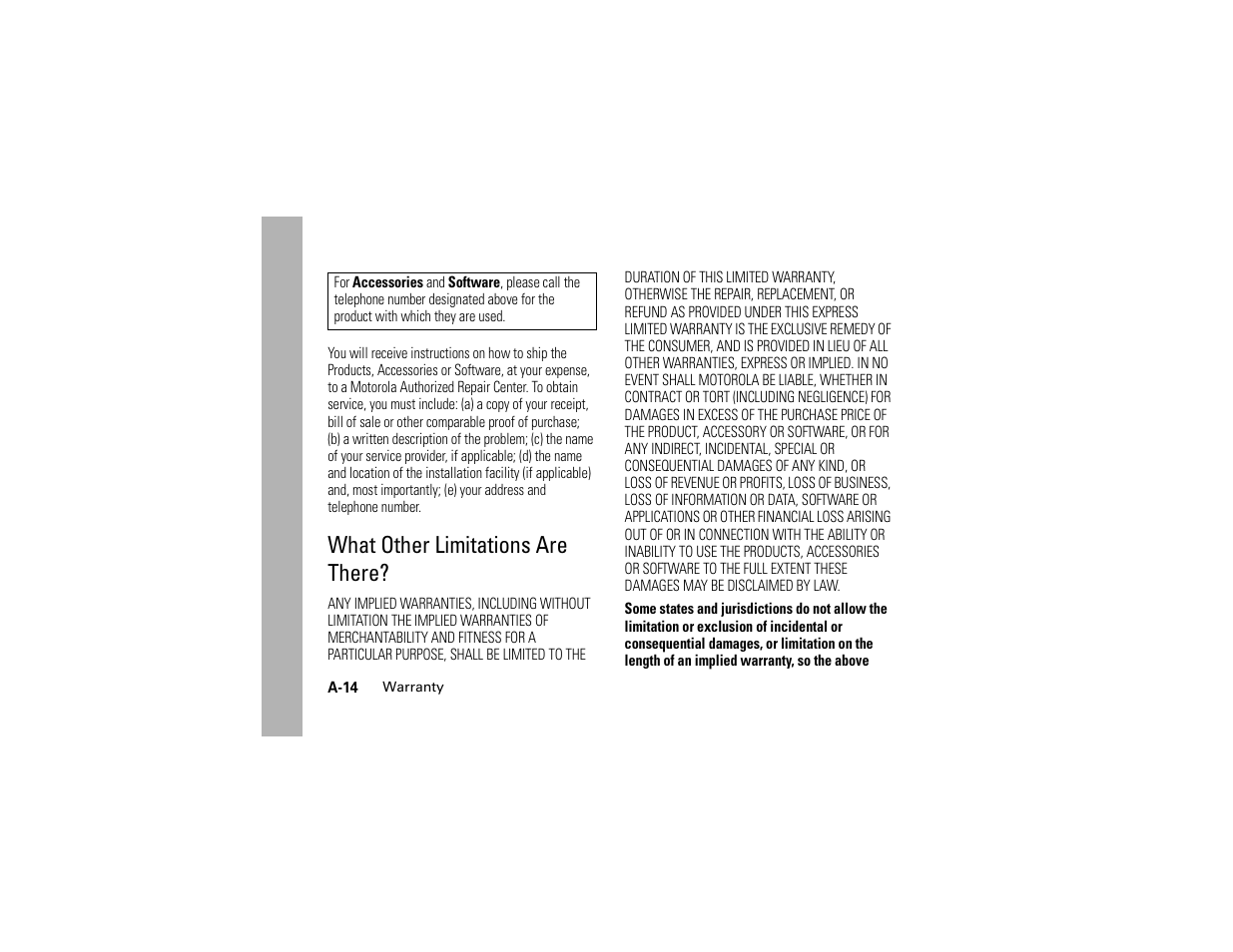 What other limitations are there | Motorola C261 TracFone User Manual | Page 70 / 78