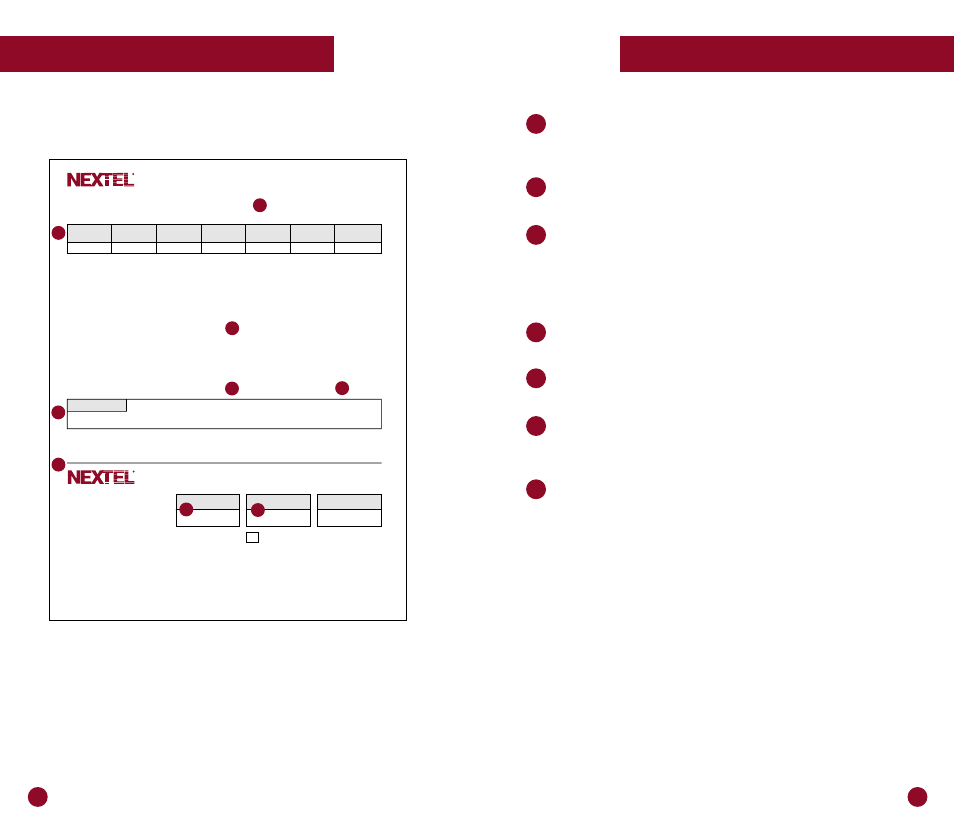 Useful information, Page 1 of your nextel bill | Motorola i390 User Manual | Page 16 / 20