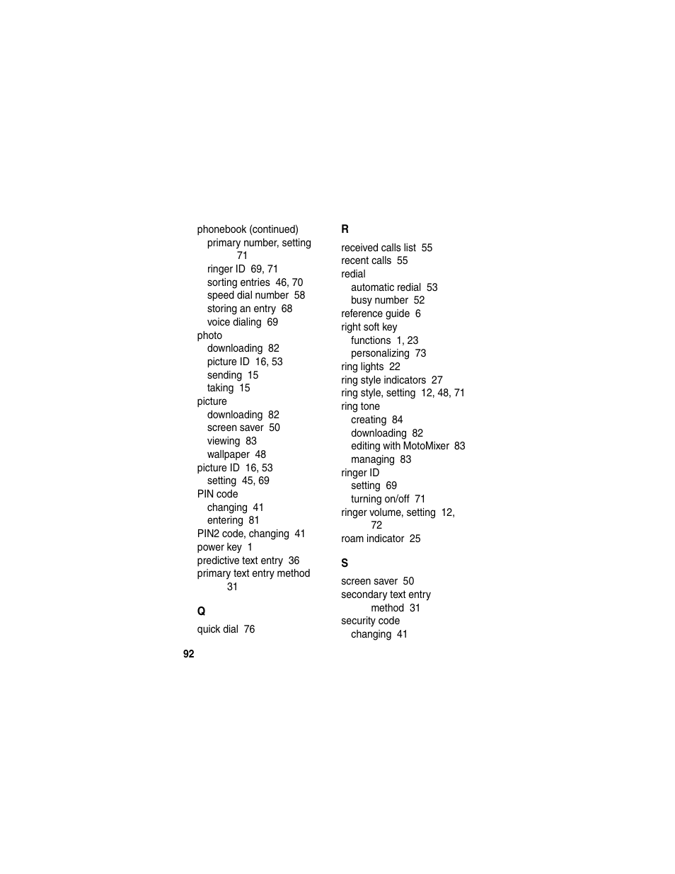 Motorola C650 User Manual | Page 94 / 124