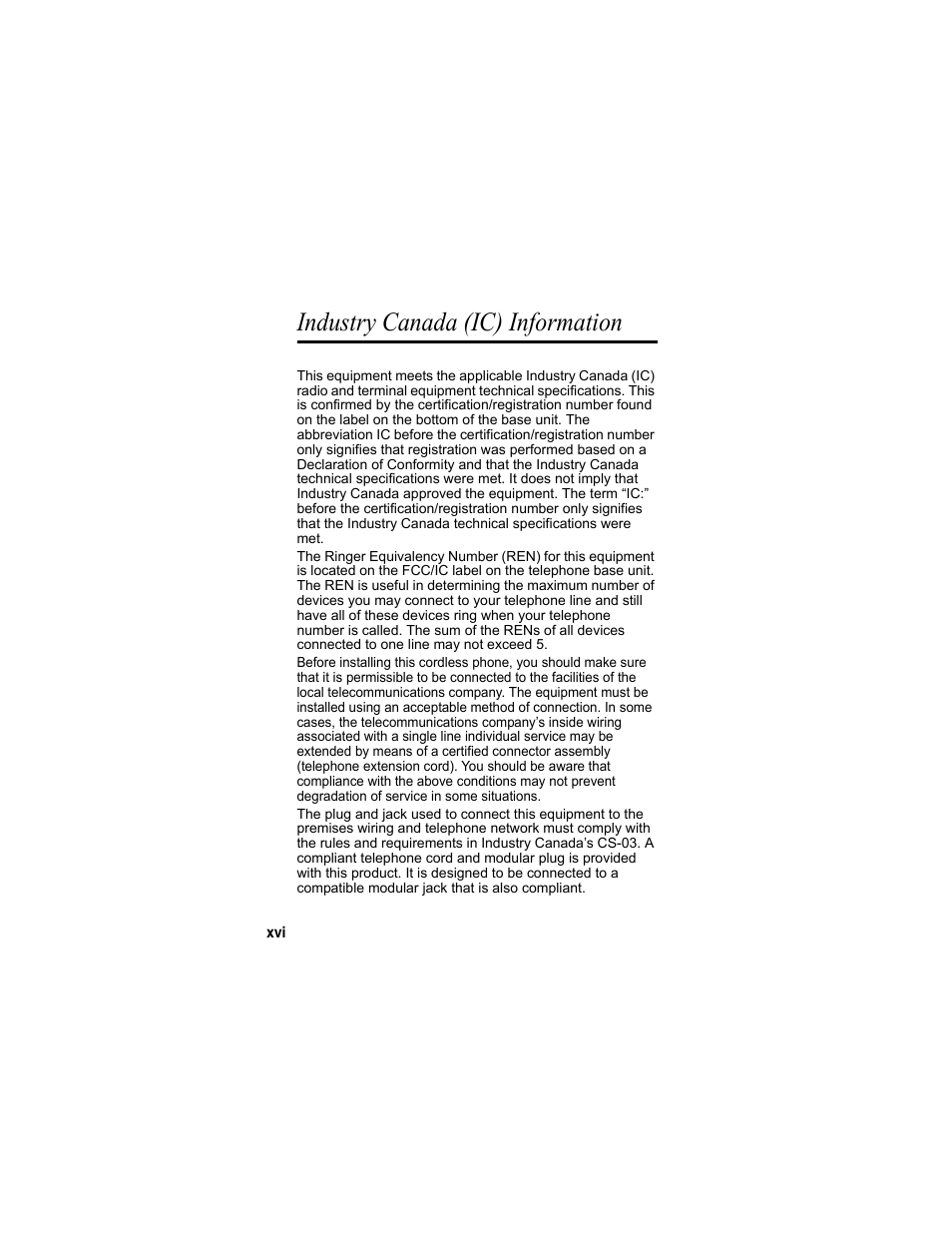 Industry canada (ic) information | Motorola MD7090 User Manual | Page 18 / 72