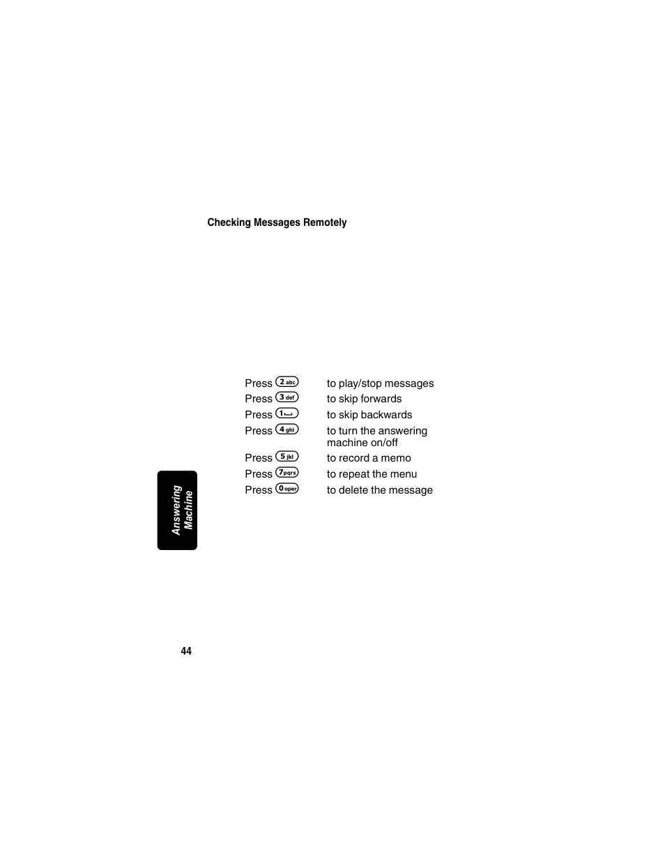 Checking messages remotely | Motorola MD7090 User Manual | Page 64 / 72