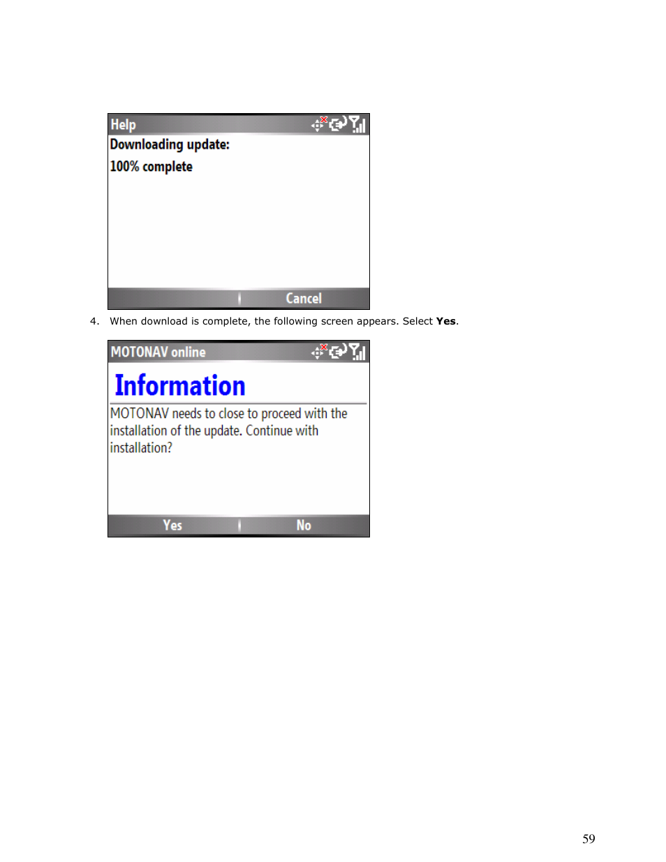 Motorola MOTONAV T815 User Manual | Page 59 / 63