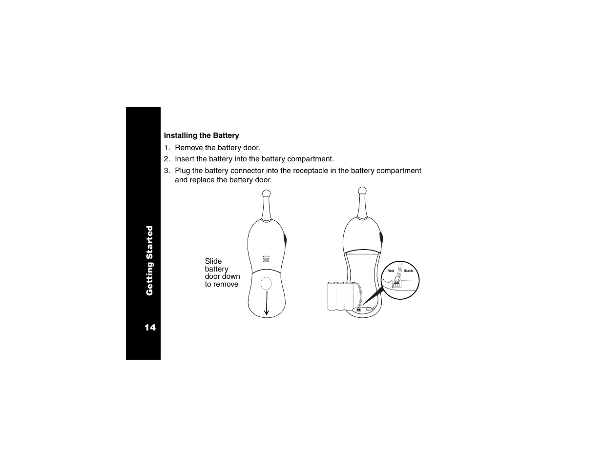Installing the battery | Motorola Cordless Telephone User Manual | Page 15 / 36