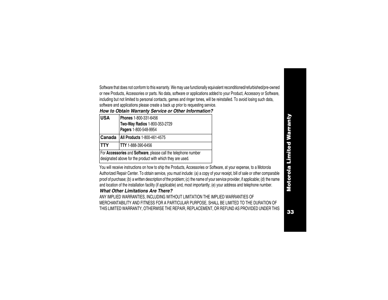 Motorola Cordless Telephone User Manual | Page 34 / 36