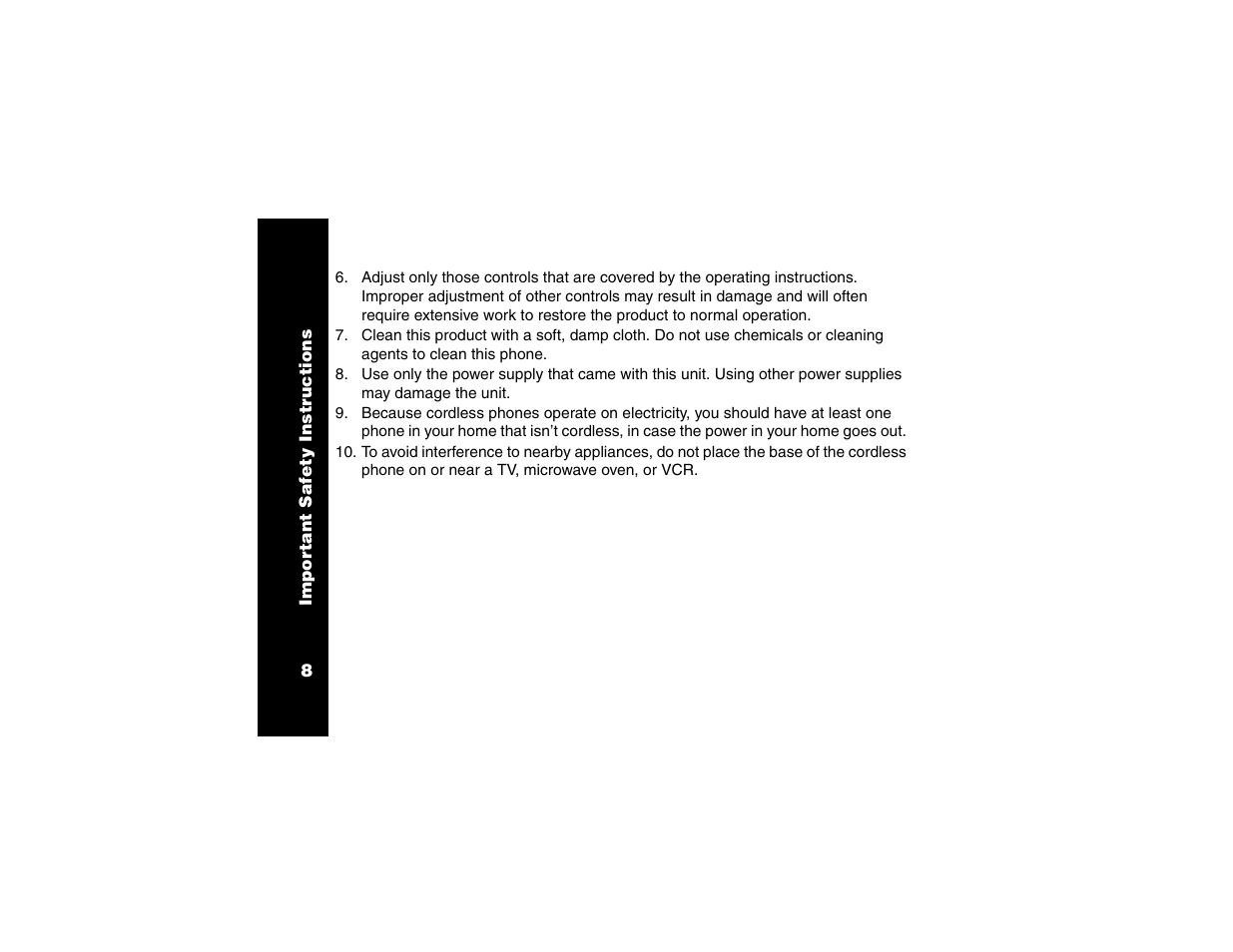 Motorola Cordless Telephone User Manual | Page 9 / 36