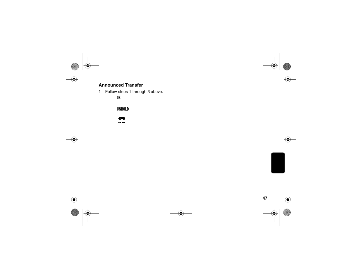 Announced transfer | Motorola sd4560 User Manual | Page 57 / 69