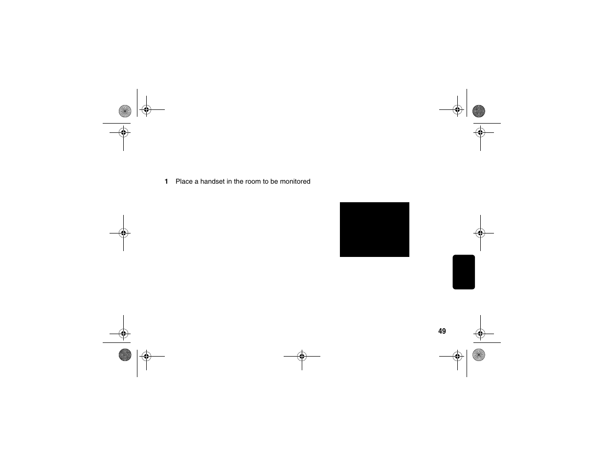 Monitoring a room | Motorola sd4560 User Manual | Page 59 / 69