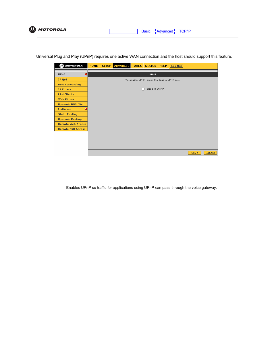 Upnp | Motorola VT2142 User Manual | Page 33 / 83