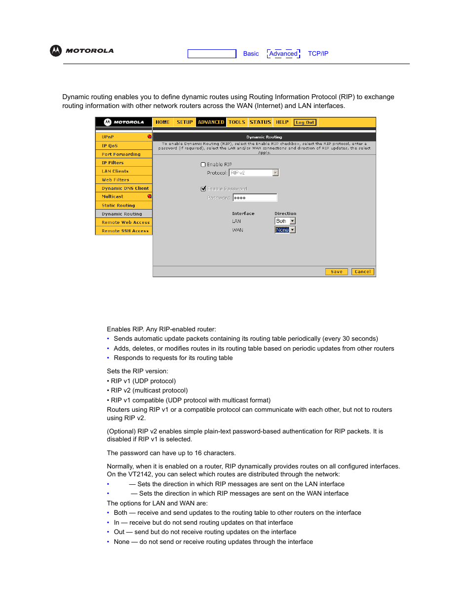 Dynamic routing | Motorola VT2142 User Manual | Page 48 / 83