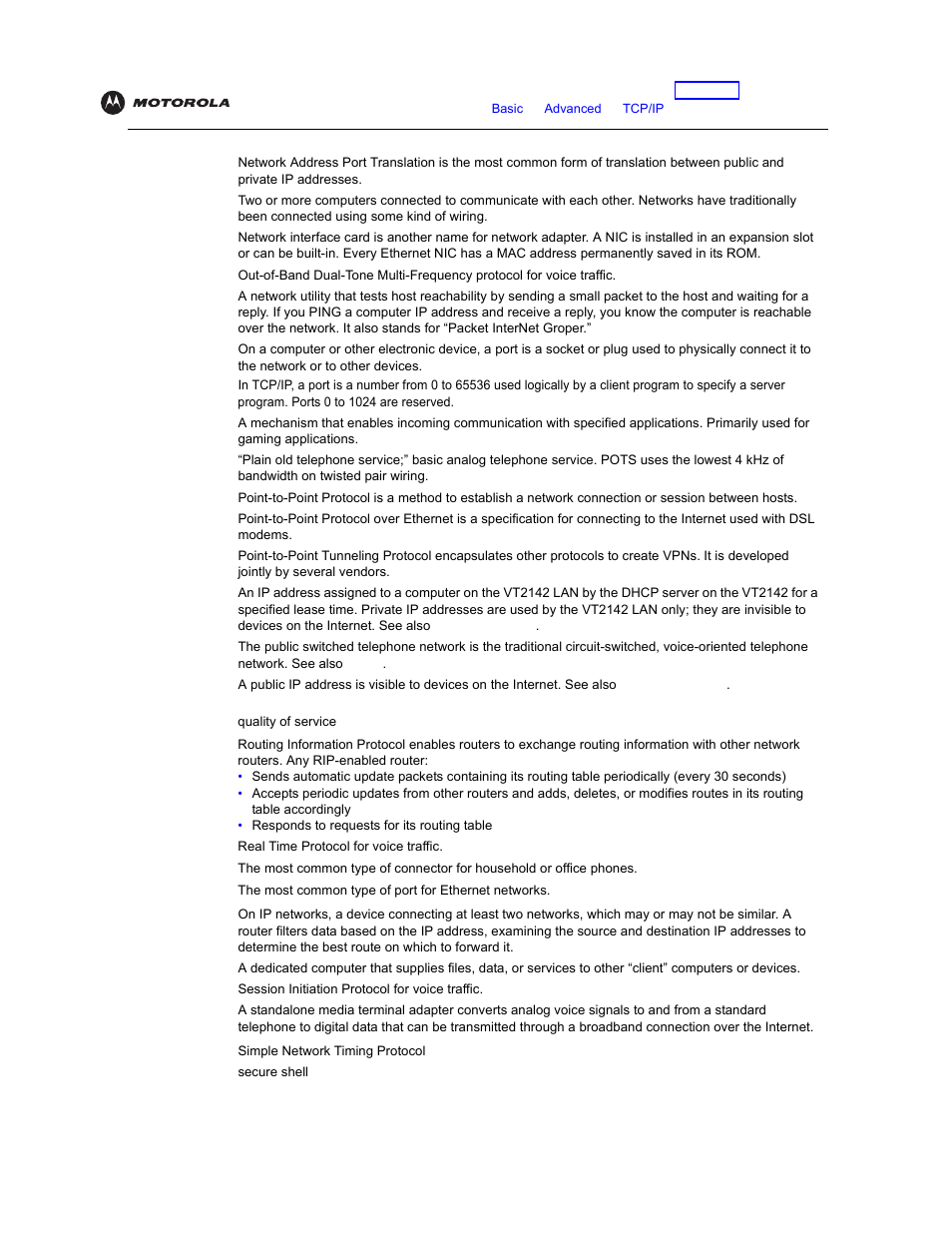 Router, Server, Gure | Pppoe, Pptp, Sntp | Motorola VT2142 User Manual | Page 80 / 83