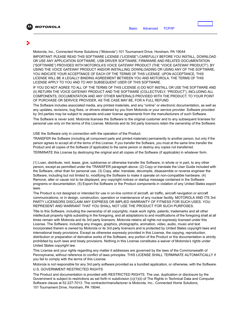 Software license, License | Motorola VT2142 User Manual | Page 82 / 83