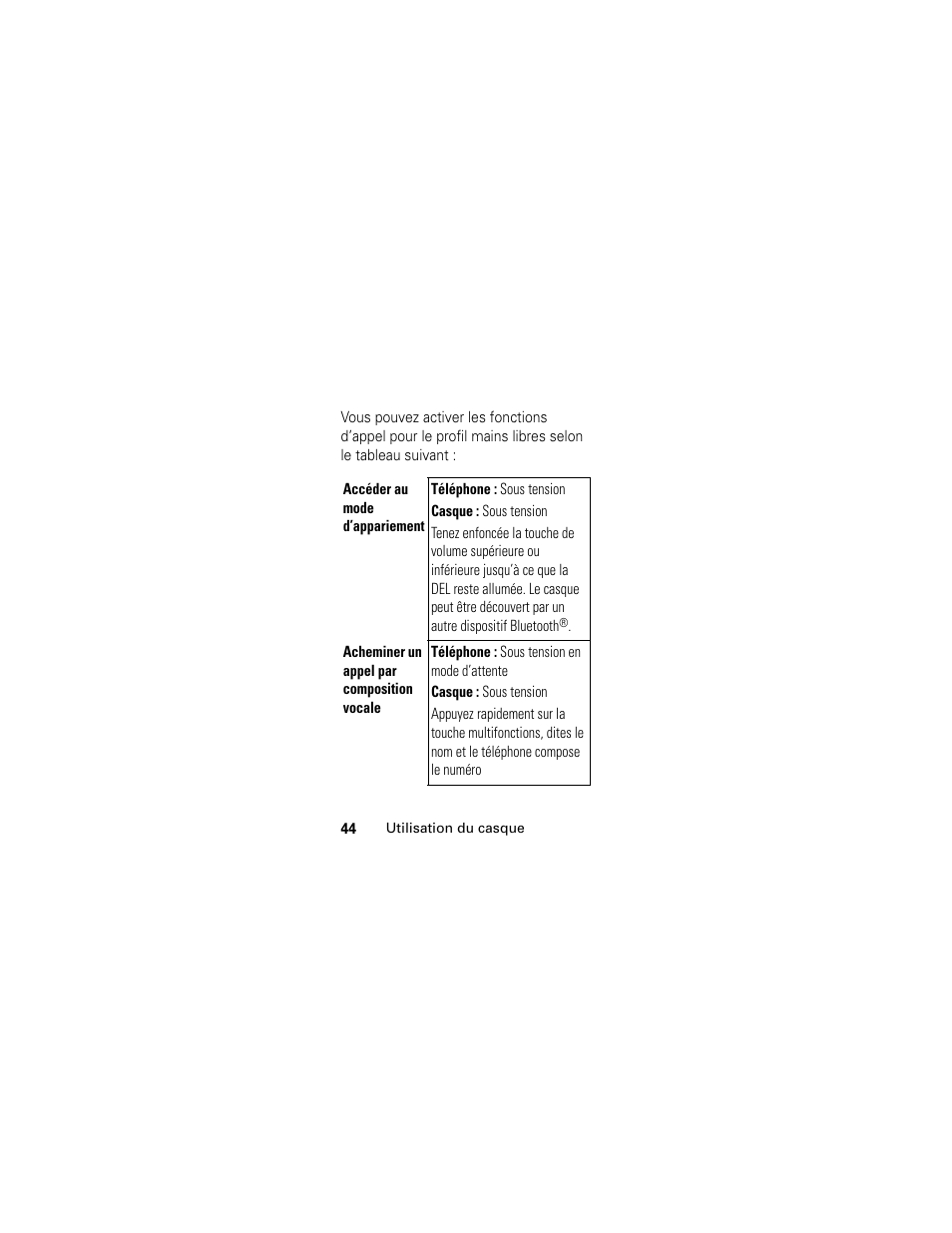 Motorola HS801 User Manual | Page 46 / 80