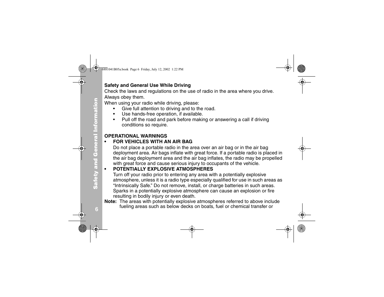 Motorola 2 Way FRS Radio User Manual | Page 12 / 44