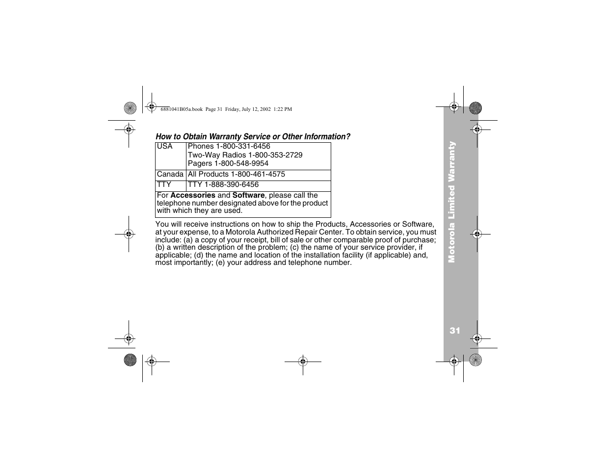 Motorola 2 Way FRS Radio User Manual | Page 37 / 44