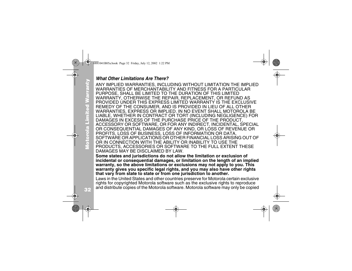 What other limitations are there | Motorola 2 Way FRS Radio User Manual | Page 38 / 44