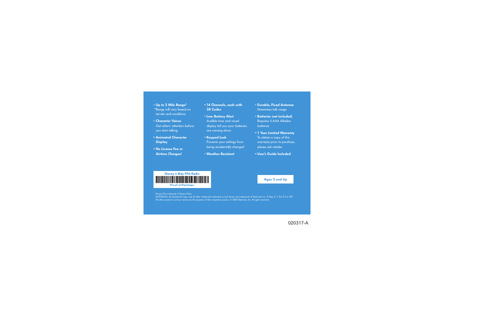Motorola 2 Way FRS Radio User Manual | Page 44 / 44