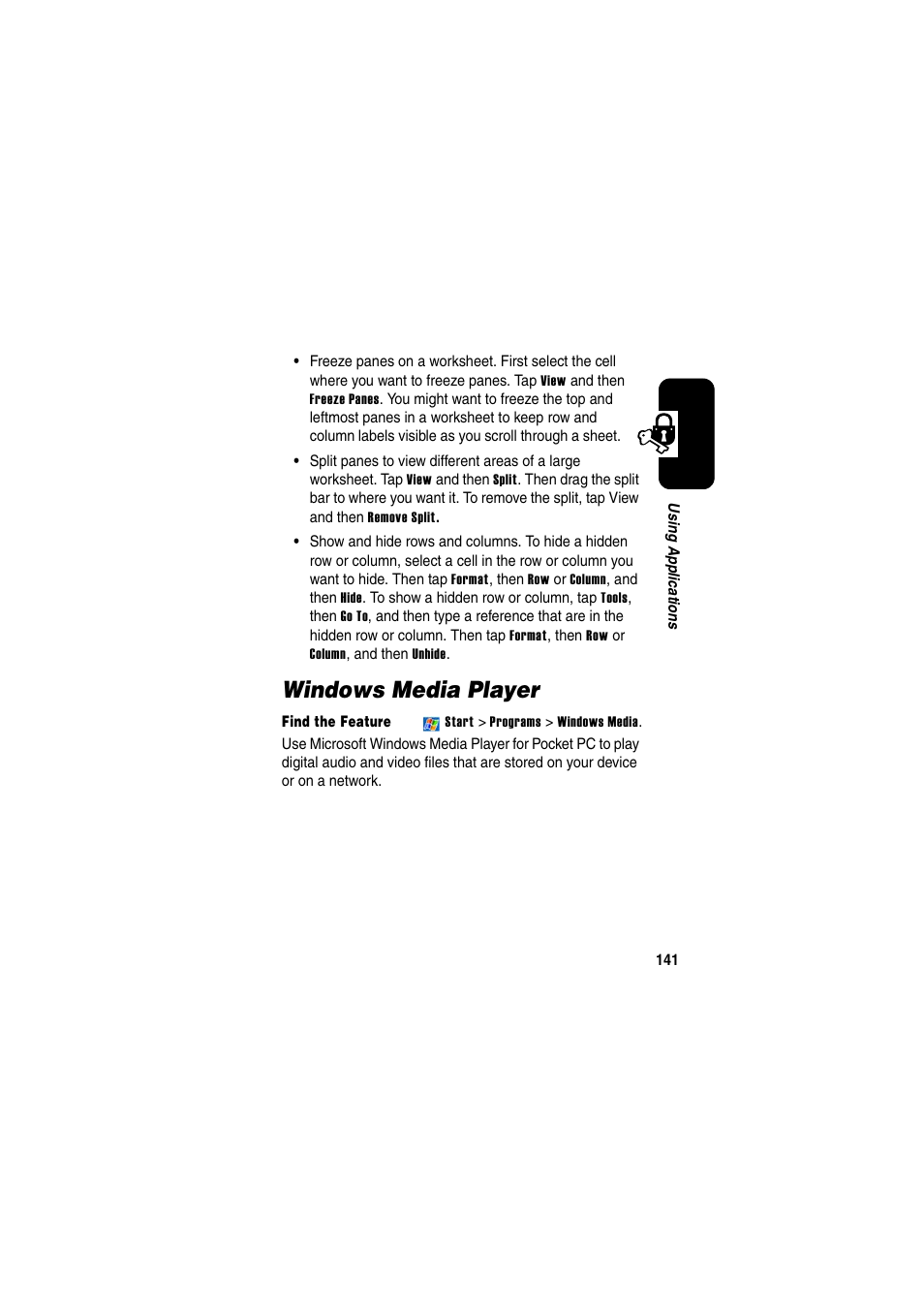 Windows media player | Motorola GKRMPX001 User Manual | Page 144 / 192