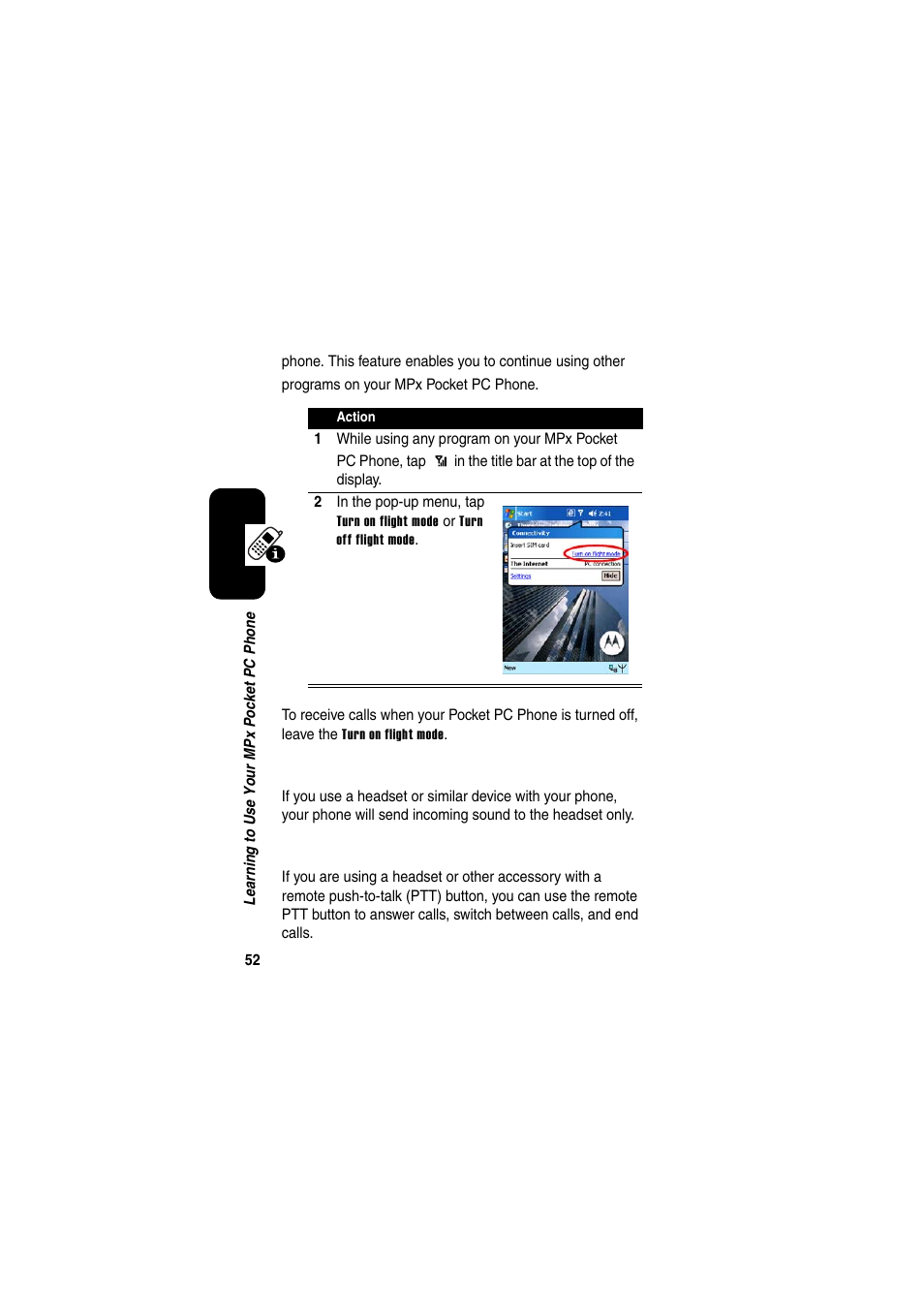 Using a headset, Using a remote ptt button | Motorola GKRMPX001 User Manual | Page 55 / 192