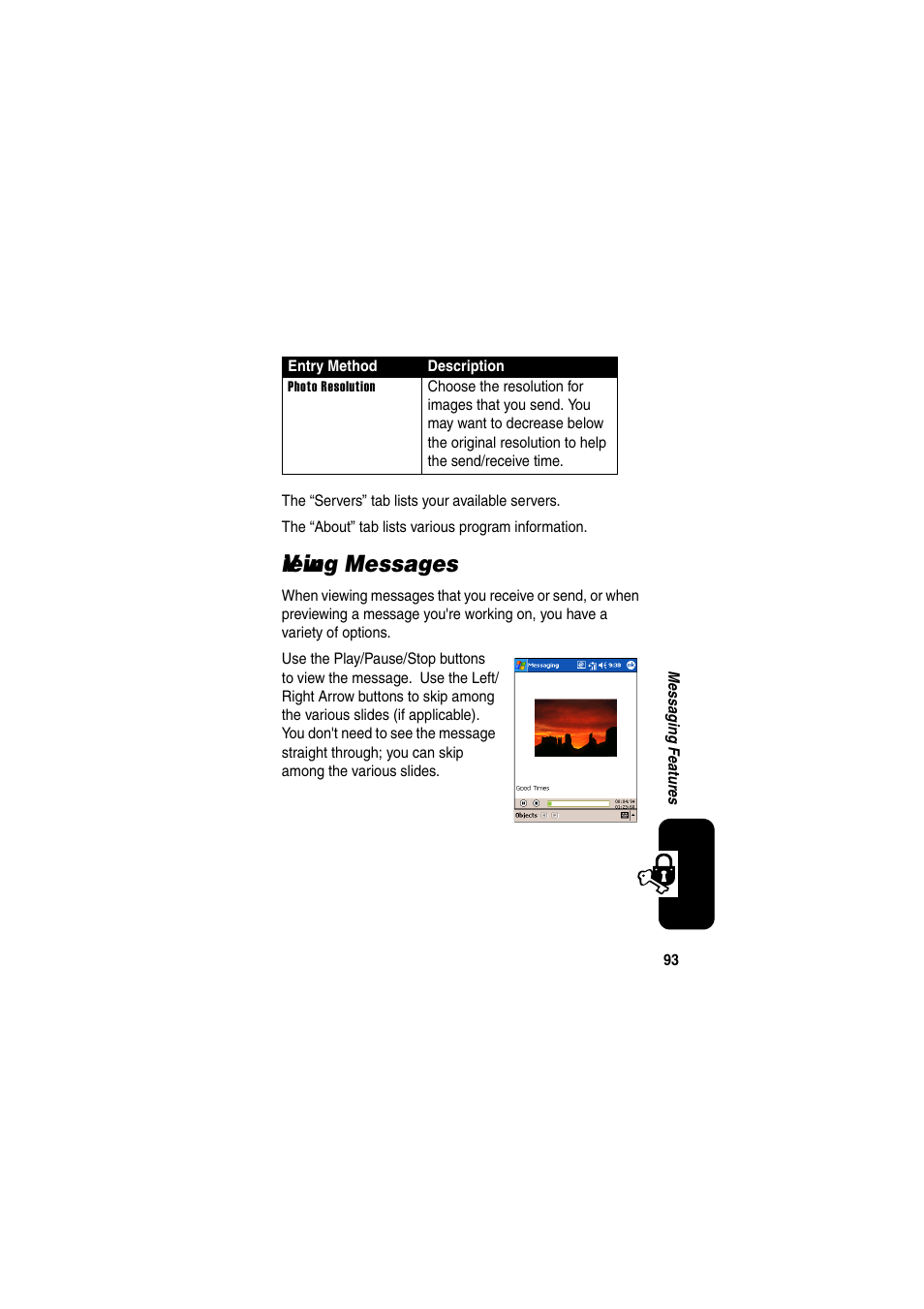 View ing messages | Motorola GKRMPX001 User Manual | Page 96 / 192