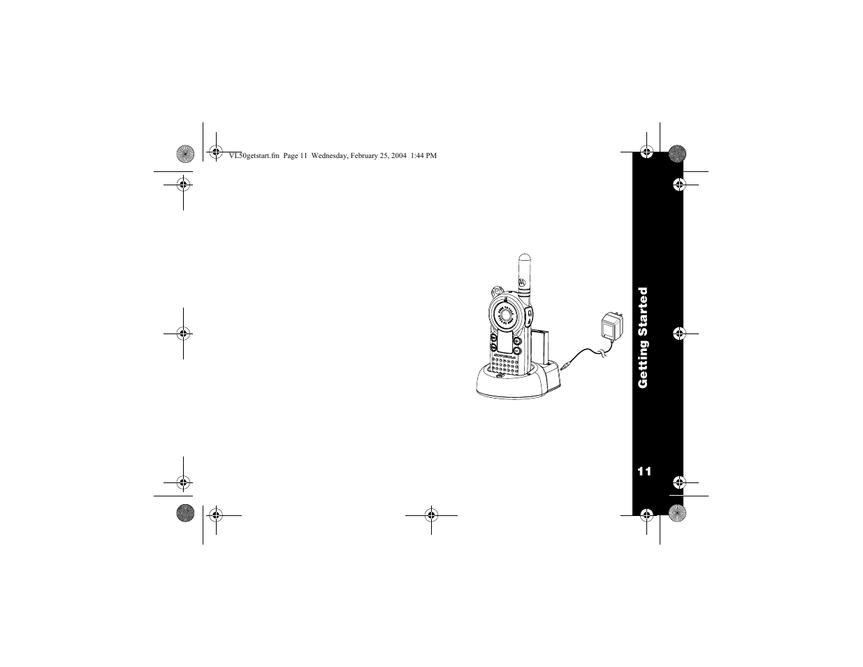 Charging the battery | Motorola VL50 User Manual | Page 12 / 53