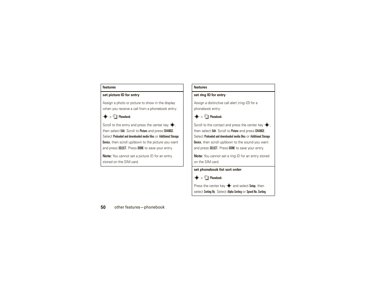 Motorola W377G User Manual | Page 52 / 88