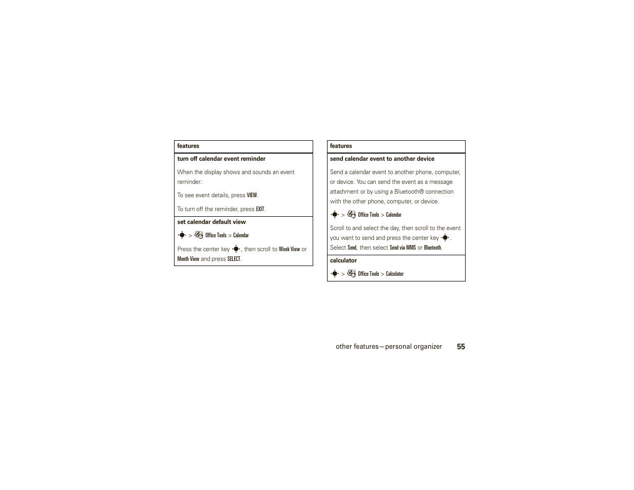 Motorola W377G User Manual | Page 57 / 88