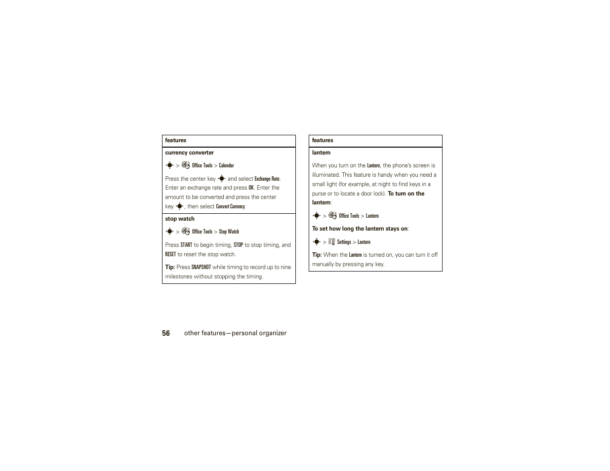 Motorola W377G User Manual | Page 58 / 88