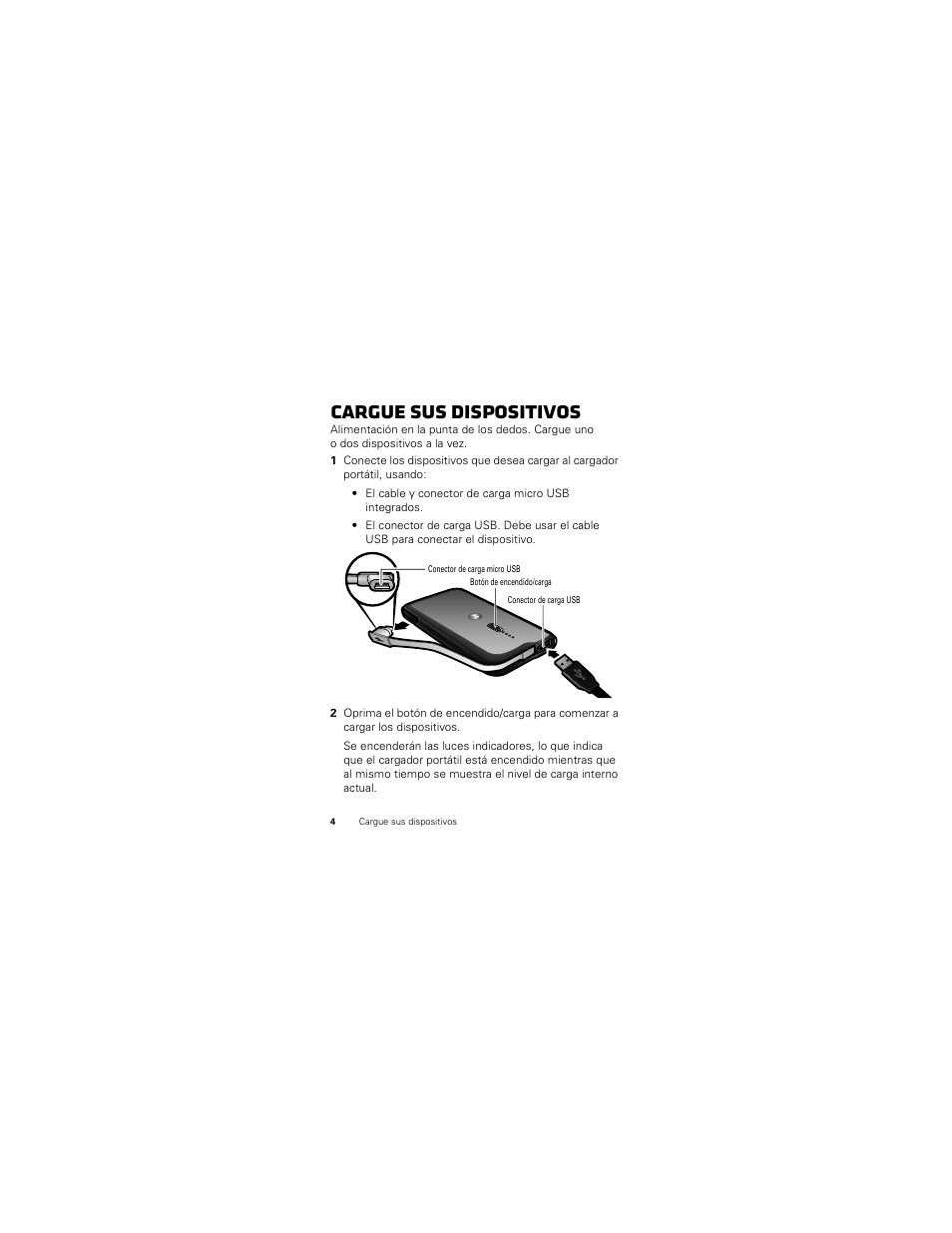 Cargue sus dispositivos | Motorola P893 User Manual | Page 28 / 92