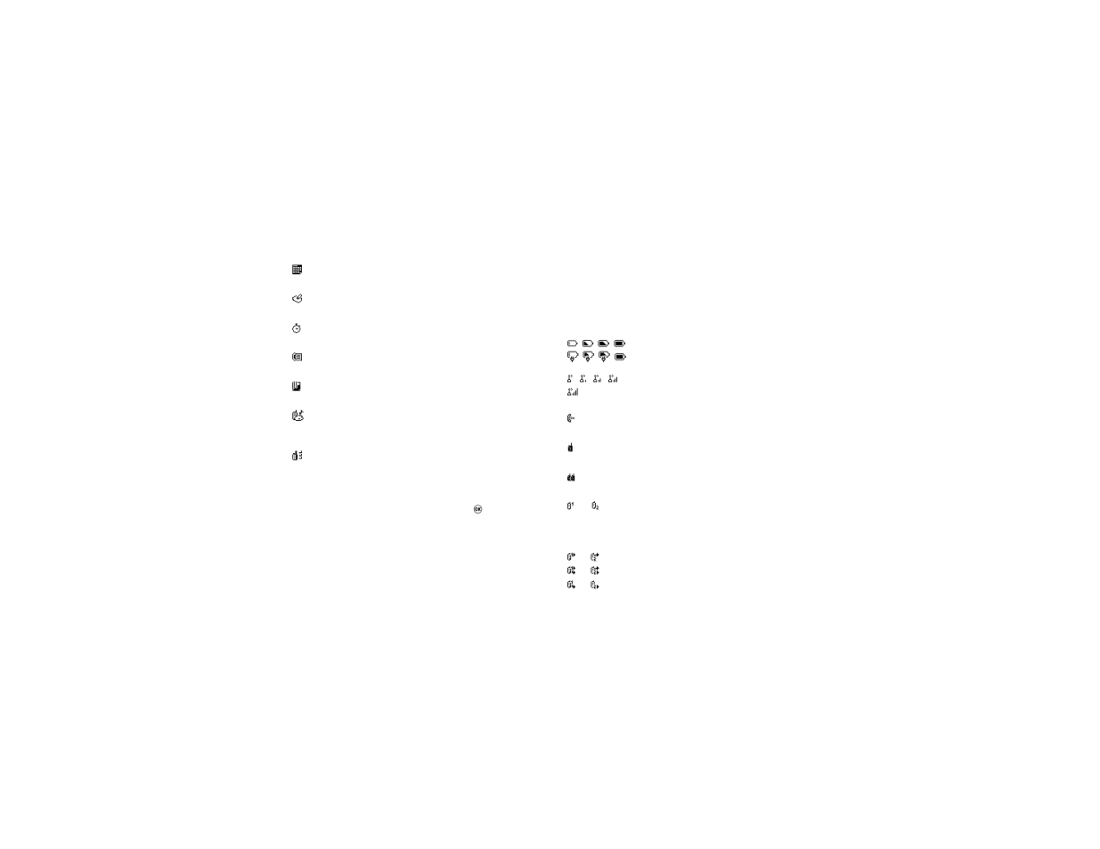 Quick access to main menu items, Status icons | Motorola NNTN5565A User Manual | Page 20 / 156