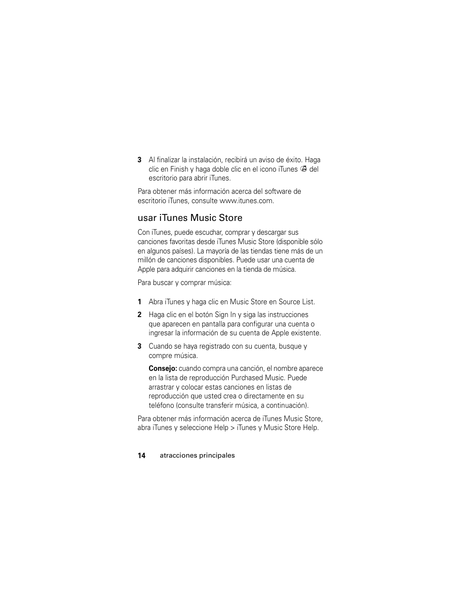 Usar itunes music store | Motorola Cingular SLVR User Manual | Page 122 / 218