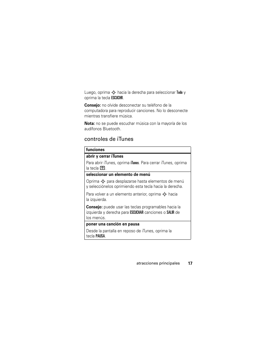 Controles de itunes | Motorola Cingular SLVR User Manual | Page 125 / 218