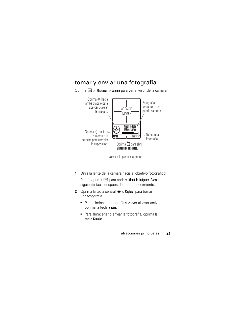 Tomar y enviar una fotografía | Motorola Cingular SLVR User Manual | Page 129 / 218