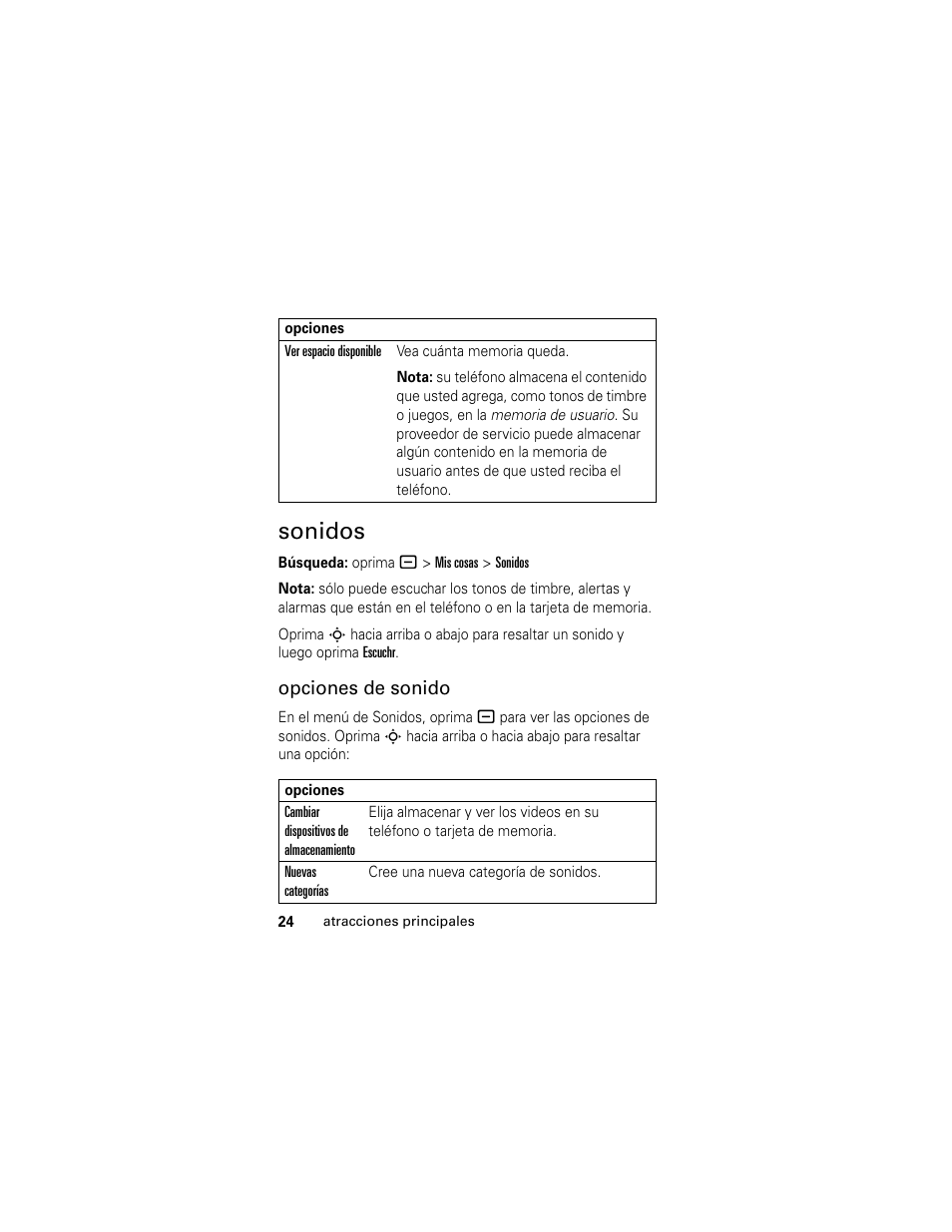 Sonidos | Motorola Cingular SLVR User Manual | Page 132 / 218