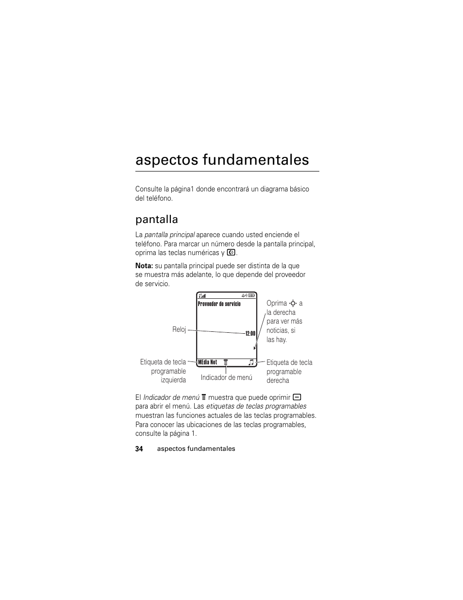 Aspectos fundamentales, Pantalla | Motorola Cingular SLVR User Manual | Page 142 / 218