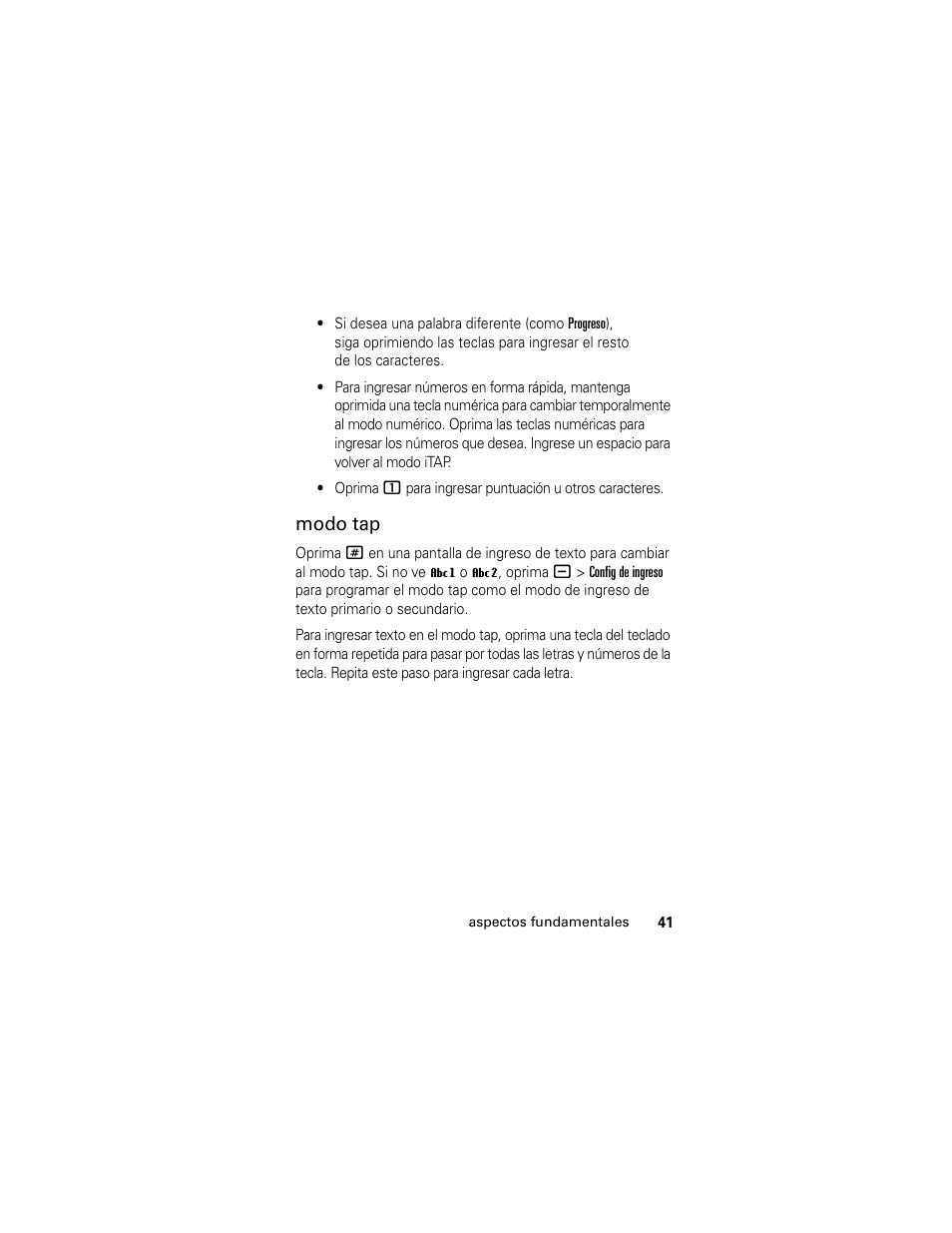 Modo tap | Motorola Cingular SLVR User Manual | Page 149 / 218