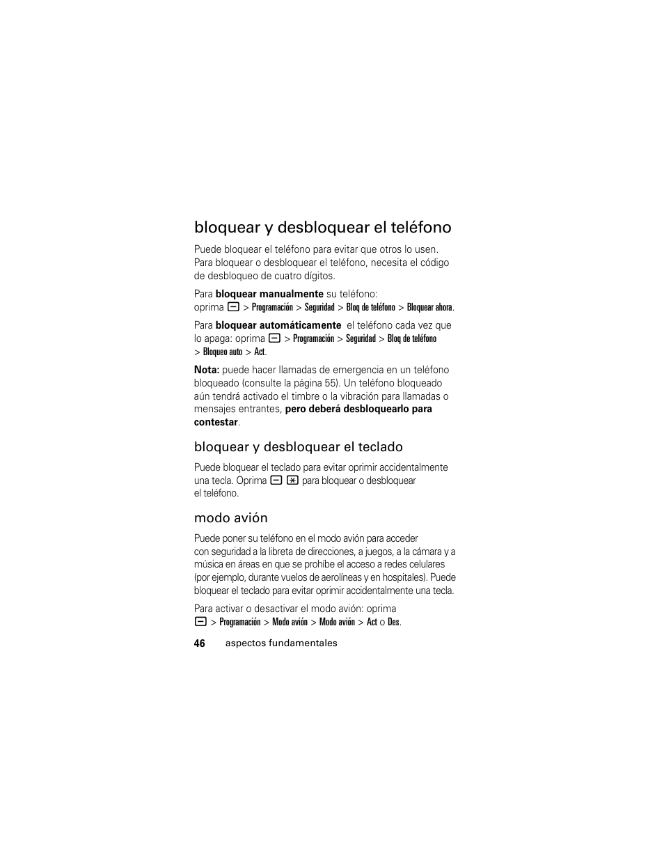 Bloquear y desbloquear el teléfono | Motorola Cingular SLVR User Manual | Page 154 / 218