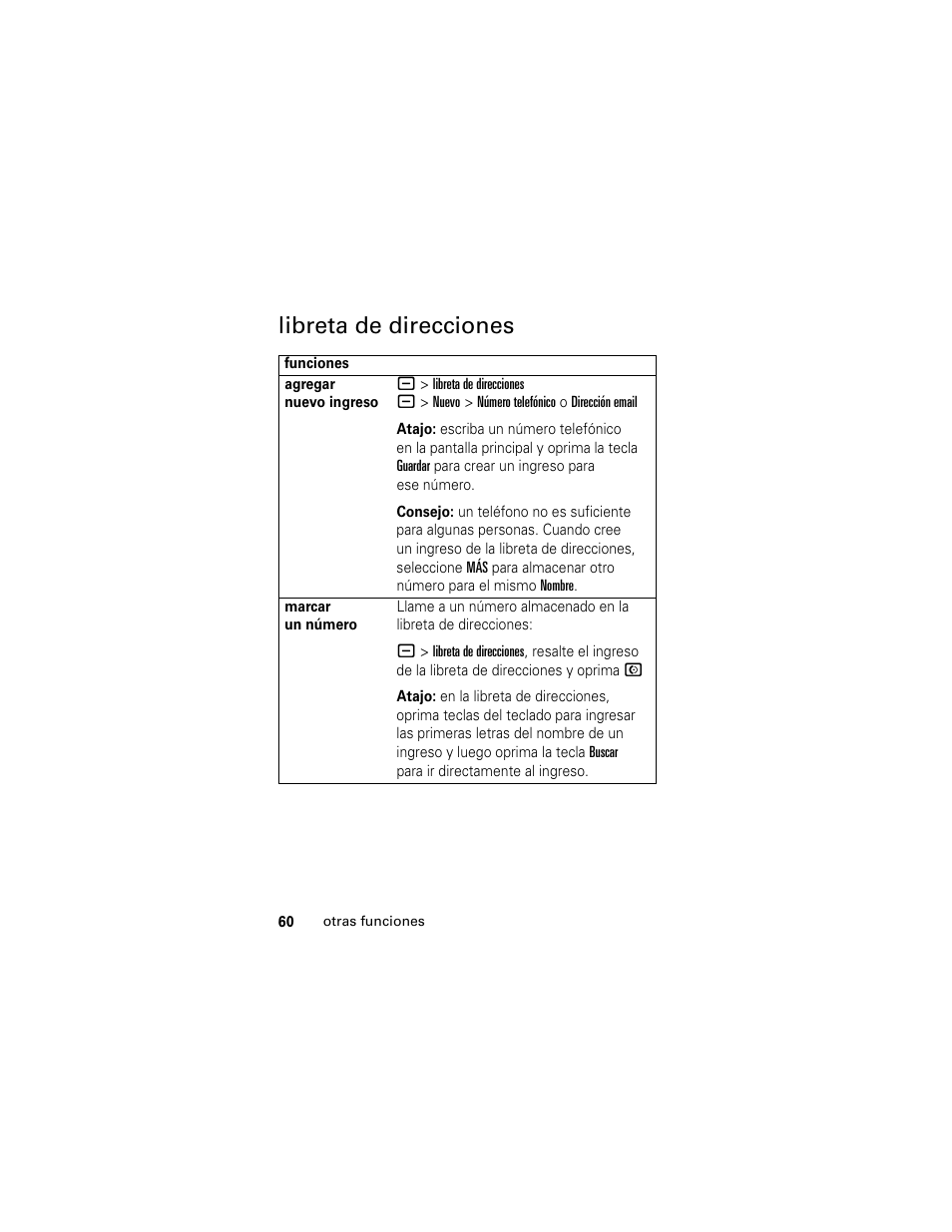 Libreta de direcciones | Motorola Cingular SLVR User Manual | Page 168 / 218