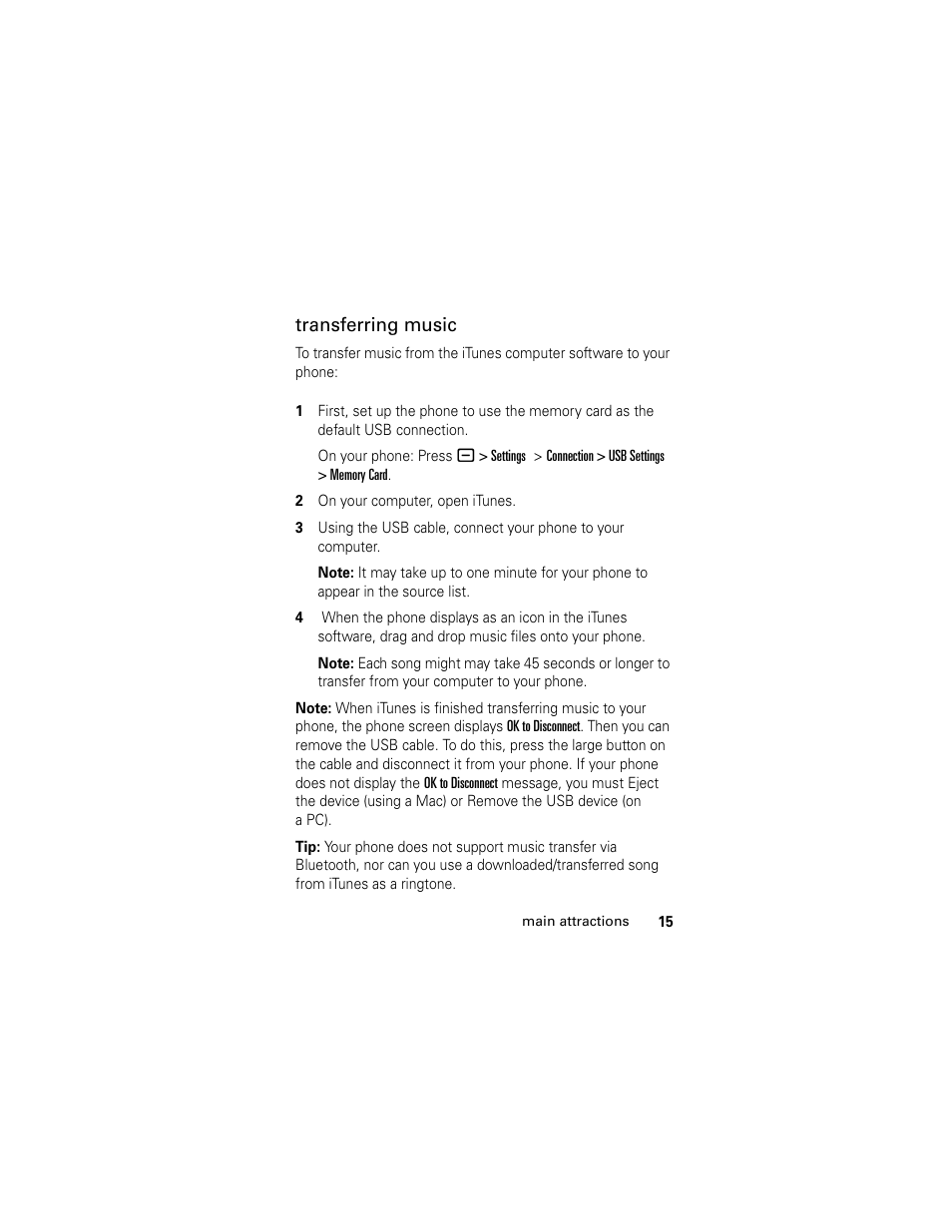 Transferring music | Motorola Cingular SLVR User Manual | Page 17 / 218