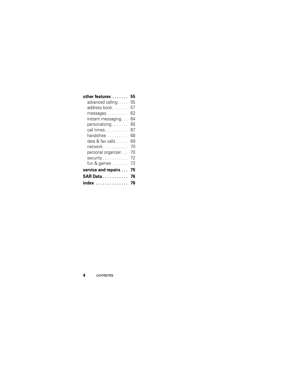 Motorola Cingular SLVR User Manual | Page 6 / 218